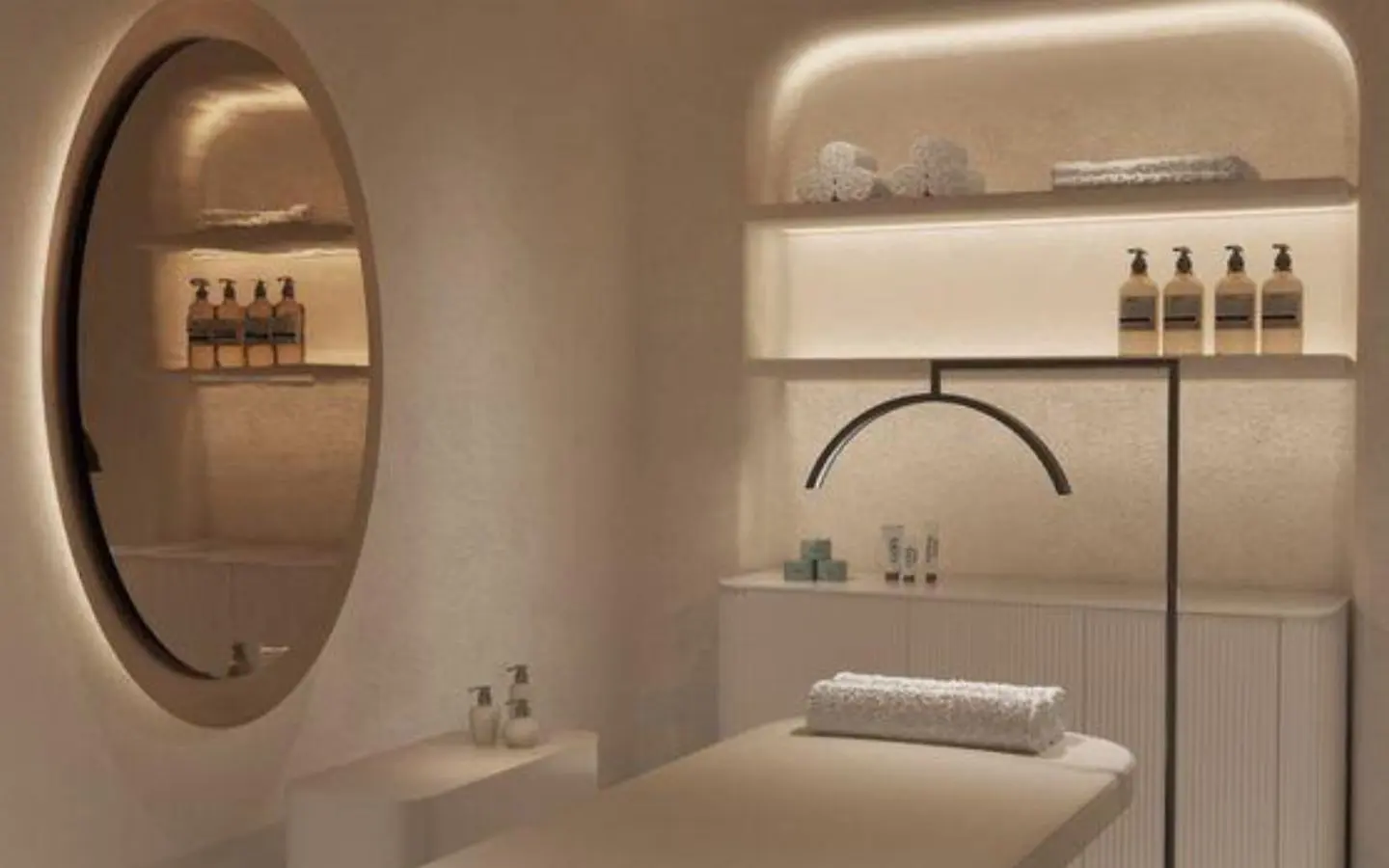 Visualization of the Moon project's luxury spa room interior