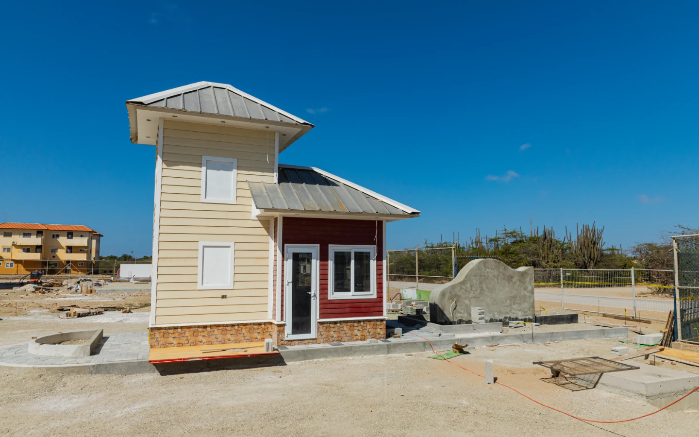 Security booth at the community entrance